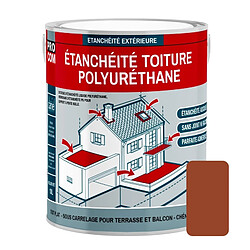 PRO COM Étanchéité toiture polyuréthane - Étanchéité toit terrasse, toit plat PROCOM-3.5 Kg-Rouge (RAL 8004)