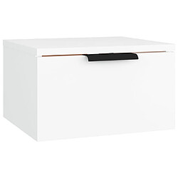 Avis Maison Chic Lot de 2 Tables de Chevet murales - Tables de Nuit Blanc 34x30x20 cm