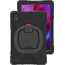 Coque en silicone avec béquille rotative à 360° noir pour votre Lenovo Tab K10/M10 Plus