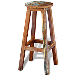 vidaXL Tabouret de bar Bois de récupération massif