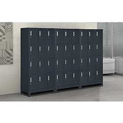 Avis OFFICE24 Casiers avec 12 compartiments métalliques 90x45 H190 pour vestiaire verrouillable Krakatoa