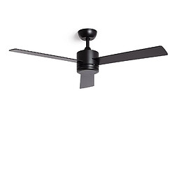 Avis Ledkia Ventilateur de Plafond Silencieux Fleves 132cm Motor DC Sans lumière Contrôleur mural + télécommande Noir Noir Non