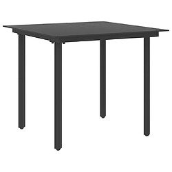 Avis Salle à dîner de jardin 3 pcs,Table et chaise à manger Rotin PVC Noir -MN65703