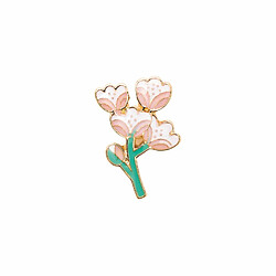 Rico Pin's - fleurs de cerisier - rose - 18 x 12 mm