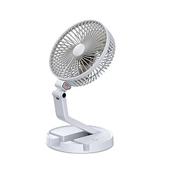 (Blanc) Refroidisseur d'air de Ventilateur Portatif Pliable Rechargeable USB Refroidissant Le Mini Ventilateur de Plancher de Bureau