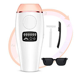 Chrono Épilation, appareil d'épilation IPL 999 999 épilation pour femme avec 2 modes de flash épilateur indolore, rose