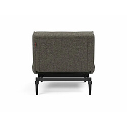 Avis Inside 75 INNOVATION LIVING Fauteuil SPLITBACK STYLETTO convertible lit 90*115 cm pieds fuseau noir tissu Flashtex Dark Grey