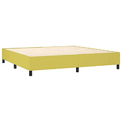 Avis vidaXL Cadre de lit sans matelas vert 200x200 cm tissu