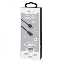 Jaym Câble USB vers Micro-USB 2.4A - 1,5 mètres - Collection POP - Noir pas cher