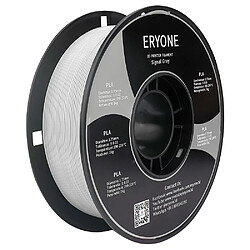 None Filament PLA ERYONE pour imprimante 3D 1,75 mm Tolérance 0,03 mm 1 kg (2,2 lb)/bobine - Gris de sécurité