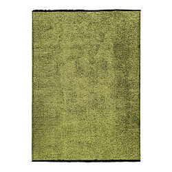 Thedecofactory VENICE - Tapis en coton et polyester lavable tissé plat vert 240x340