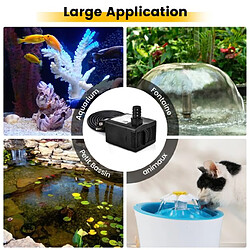 Helloshop26 Mini pompe à eau submersible 900l/h 22w pompe aquarium avec levage élevé de 2,20 m/2,50 m 3 buses différentes et cordon d'alimentation de 1,83 m 20_0005329 pas cher