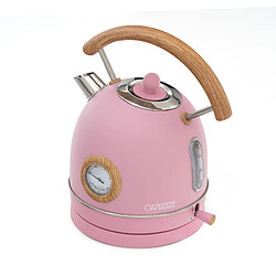 Bouilloire Caprizze Nara 2200 W en Acier Inoxydable avec Thermomètre Intégré Capacité 1,8 L Rose Mat et Effet Bois