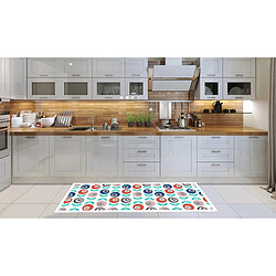 Alter Tapis de cuisine, 100% Made in Italy, Tapis antitache avec impression numérique, Tapis antidérapant et lavable, Modèle Blandine, cm 140x52