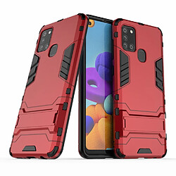 Coque en TPU avec béquille rouge pour votre Samsung Galaxy A21s