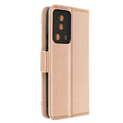 Avizar Étui Folio pour Xiaomi 13 Lite porte-cartes languette magnétique Rose Gold