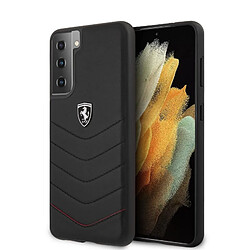 Caseink Coque Ferrari ? FEHQUHCS21MBK Samsung S21 Plus Noir