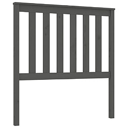 vidaXL Tête de lit Gris 96x6x101 cm Bois massif de pin