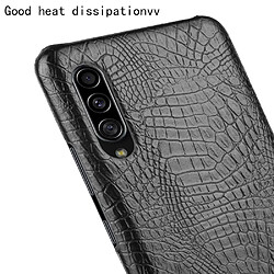 Wewoo Coque Rigide Pour Galaxy A90 5G antichoc Crocodile Texture PC + Etui PU Noir pas cher