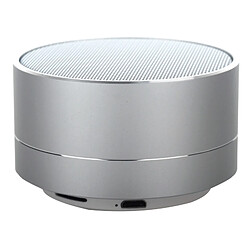 Wewoo Enceinte Bluetooth d'intérieur argent Mini haut-parleur stéréo portable, avec MIC intégré et ampli LED, Appels Mains-libres de ampère Carte TF, Distance: 10m