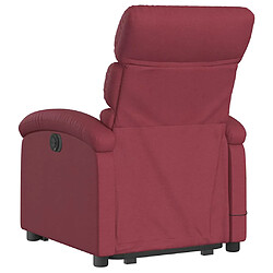 Acheter vidaXL Fauteuil inclinable de massage électrique Rouge bordeaux Tissu