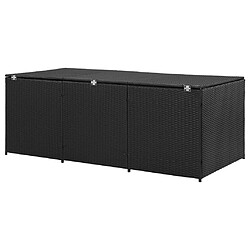 Acheter vidaXL Boîte de rangement de jardin Résine tressée 180x90x70 cm Noir