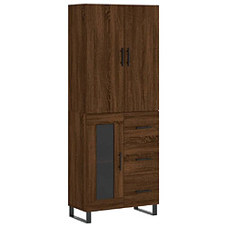 Maison Chic Buffet,Meuble de Rangement,commode pour salon,Cuisine Chêne marron 69,5x34x180 cm Bois d'ingénierie -MN66867