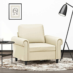 Maison Chic Fauteuil Relax pour salon | Fauteuil Crème 60 cm Similicuir -GKD22231