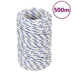 vidaXL Corde de bateau Blanc 2 mm 500 m Polypropylène