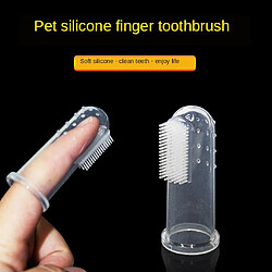 10 Pièces Brosse à Dents En Silicone Pour Animaux De Compagnie Pour Chien Chat Hygiène Buccale 5.5cm pas cher