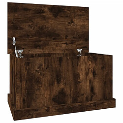 vidaXL Boîte de rangement chêne fumé 70x40x38 cm bois d'ingénierie