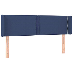 Avis Maison Chic Tête de lit scandinave à LED,meuble de chambre Bleu 147x16x78/88 cm Tissu -MN75492