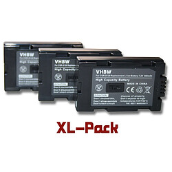 vhbw set de 3 batteries 900mAh pr Hitachi DZ-MV200A, DZ-MV200E, DZ-MV208E, DZ-MV230A, DZ-MV230E, DZ-MV250, DZ-MV270E, DZ-MV270A, PV-DV100, PV-DV1.