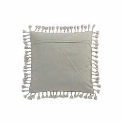 Paris Prix Coussin Déco à Pompons Marocain 45x45cm Gris