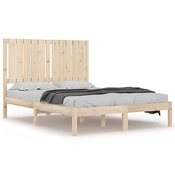 vidaXL Cadre de lit sans matelas 120x190 cm bois massif