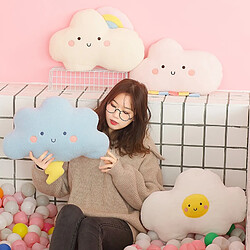 Acheter Universal 48 cm mignon dessin animé nuage peluche kawaii soleil arc-en-ciel éclair série ciel nuage coussin fourré coussin de décoration de la maison | peluche coussin (bleu éclair nuage)