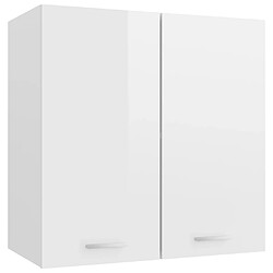 vidaXL Armoire suspendue Blanc brillant 60x31x60 cm Bois d’ingénierie