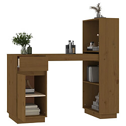 Acheter vidaXL Bureau Marron miel 110x53x117 cm Bois massif de pin