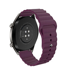 Bracelet en silicone Boucle inversée de 22 mm violet foncé pour votre Samsung Gear S3/Galaxy Watch 46mm/Huawei GT2 46mm/Huami Amazfit 1/2