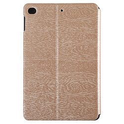 Avis Wewoo Housse Étui Coque en cuir à rabat horizontal Tree Texture pour iPad Mini 2019avec support et fonction sommeil / réveil Or