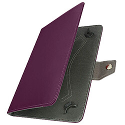 Avizar Housse Tablette 10 Pouces Universelle Effet Cuir Vieilli Support Vidéo Violet