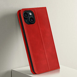 Avizar Étui pour iPhone 15 Plus Portefeuille Fonction Support Wallet Stand Rouge pas cher