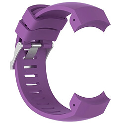 Wewoo Bracelet pour montre connectée Dragonne de remplacement en silicone SUUNTO Core ALU Noir Violet