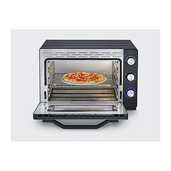 SEVERIN TO 2073 Four posable XXL a Chaleur Tournante 60 L avec pierre a pizza et tournebroche, 2 200 W, Minuteur 120 min, Noir/I