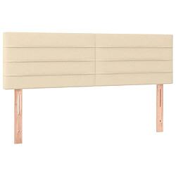 Maison Chic Lot de 2 Têtes de lit design pour chambre - Décoration de lit Crème 72x5x78/88 cm Tissu -MN78077