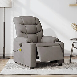 Maison Chic Fauteuil Relax pour salon, Fauteuil de massage inclinable électrique Taupe Tissu -GKD47212