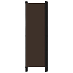 Avis vidaXL Cloison de séparation 5 panneaux Marron 250x180 cm