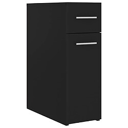 vidaXL Armoire d'apothicaire Noir 20x45,5x60 cm Bois d’ingénierie