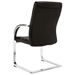 Acheter Helloshop26 Chaise fauteuil siège de bureau informatique étude cantilever similicuir noir 02_0023996