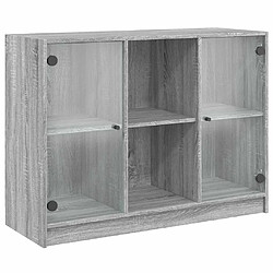 vidaXL Buffet sonoma gris 102x37x75,5 cm bois d'ingénierie